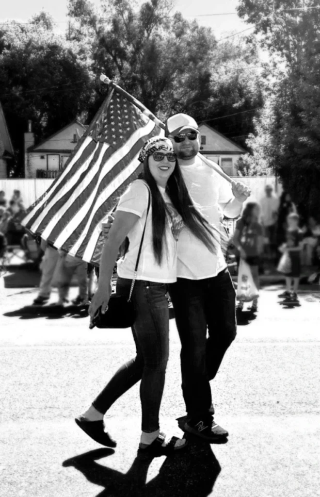 My beautiful wife and I at the Independence Day parade a few years ago.